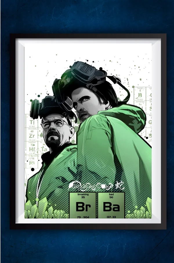 Multicolor_Acrylic_Walter_White_Jesse_Art_Breaking_Bad_Poster_For_Home_Decor